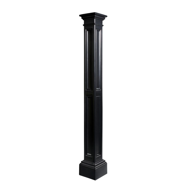 Pemberly Row Traditional Plastic Lamp Post without Mount in Black
