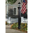 Pemberly Row Traditional Plastic Lamp Post without Mount in Black