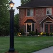 Pemberly Row Traditional Plastic Lamp Post without Mount in Black