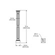 Pemberly Row Traditional Plastic Lamp Post without Mount in Black
