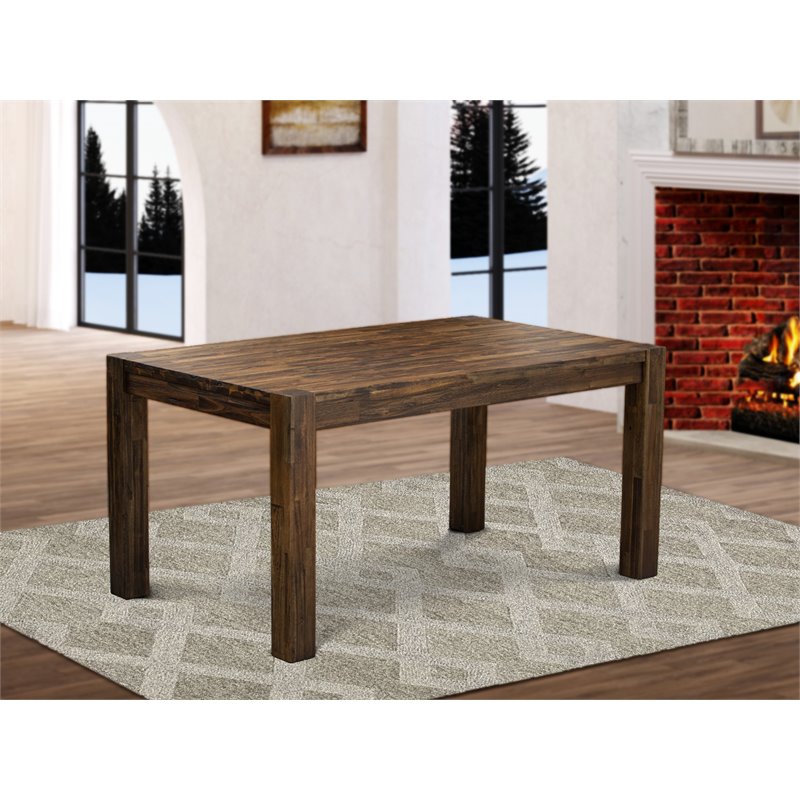Pemberly Row Rectangular Wood Dining Table in Jacobean Brown