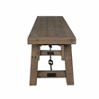 Pemberly Row Transitional Reclaimed Pine Bench in Weathered Brown