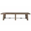 Pemberly Row Transitional Reclaimed Pine Bench in Weathered Brown