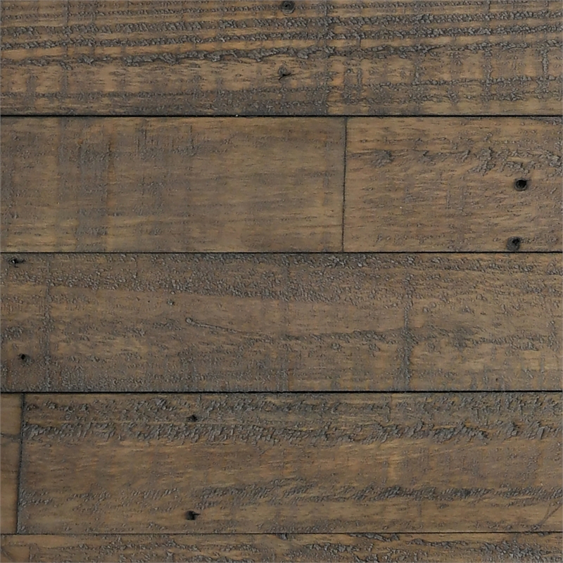 Pemberly Row Transitional Reclaimed Pine Bench in Weathered Brown