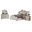 Pemberly Row 4-piece California King Upholstered Velvet Bedroom Set Ivory