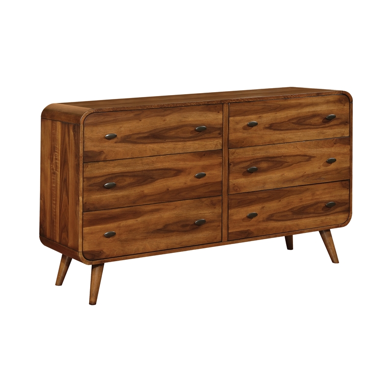 Pemberly Row 5-piece Eastern King Wood Bedroom Set Dark Walnut and Dark Gray