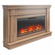 Pemberly Row Wide Mantel with Linear Electric Fireplace in Walnut