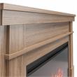 Pemberly Row Wide Mantel with Linear Electric Fireplace in Walnut