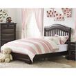 Pemberly Row Transitional Wood Full-Size Bed Rails in Espresso