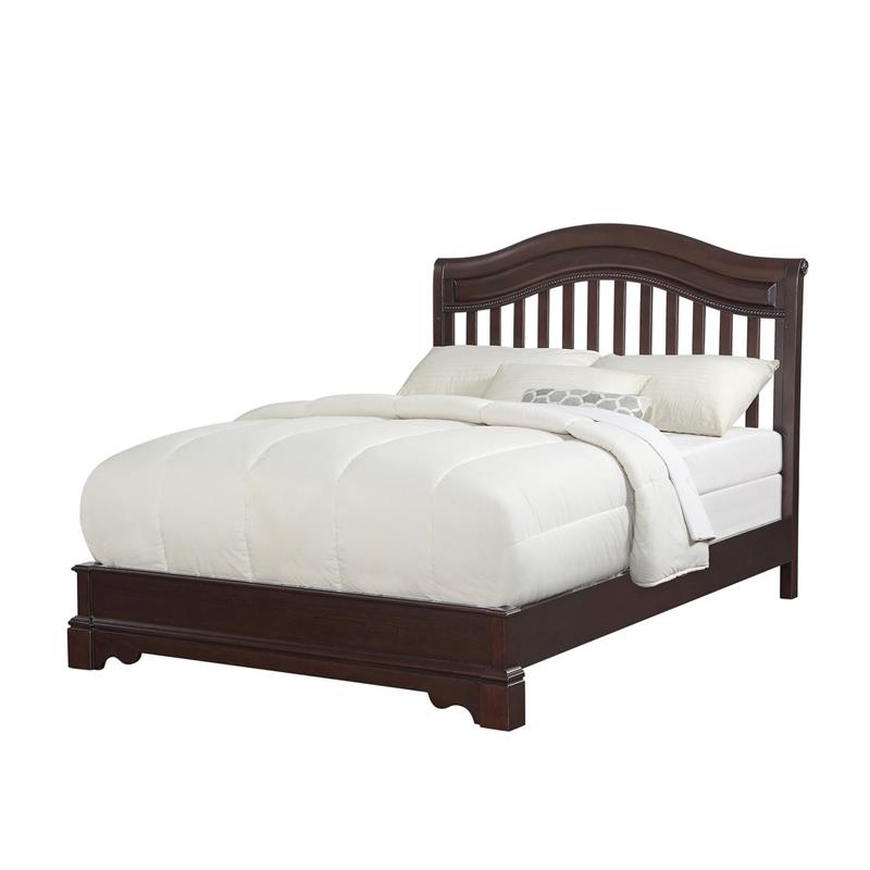 Pemberly Row Transitional Wood Full-Size Bed Rails in Espresso
