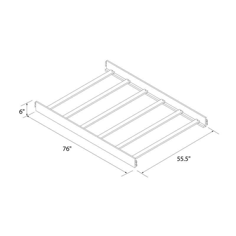 Pemberly Row Transitional Wood Full-Size Bed Rails in Espresso