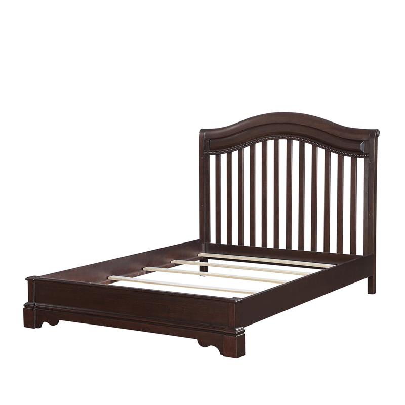 Pemberly Row Transitional Wood Full-Size Bed Rails in Espresso