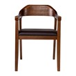 Pemberly Row Mid-Century Dining Arm Chair Chestnut Wire-Brush