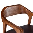 Pemberly Row Mid-Century Dining Arm Chair Chestnut Wire-Brush