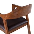 Pemberly Row Mid-Century Dining Arm Chair Chestnut Wire-Brush