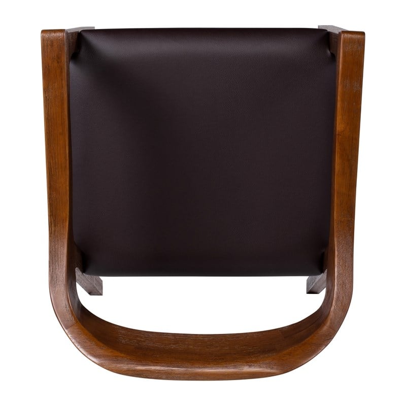 Pemberly Row Mid-Century Dining Arm Chair Chestnut Wire-Brush