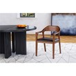 Pemberly Row Mid-Century Dining Arm Chair Chestnut Wire-Brush