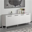Pemberly Row 4-Shelf Contemporary Particle Board/Wood Credenza in White