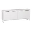 Pemberly Row 4-Shelf Contemporary Particle Board/Wood Credenza in White