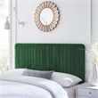 Pemberly Row Channel Tufted Performance Velvet Full/Queen Headboard in Emerald
