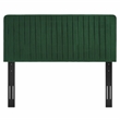 Pemberly Row Channel Tufted Performance Velvet Full/Queen Headboard in Emerald