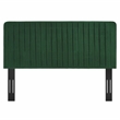 Pemberly Row Channel Tufted Performance Velvet Full/Queen Headboard in Emerald