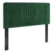 Pemberly Row Channel Tufted Performance Velvet Full/Queen Headboard in Emerald