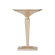 Pemberly Row Transitional Round Wood Pedestal Tea Table - Chardonnay