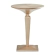 Pemberly Row Transitional Round Wood Pedestal Tea Table - Chardonnay