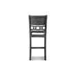Pemberly Row Contemporary Solid Wood Counter Chair in Gray (Set of 2)