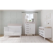 Pemberly Row Modern Wood Convertible Toddler Rail in Ash Linen White