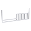 Pemberly Row Modern Wood Convertible Toddler Rail in Ash Linen White