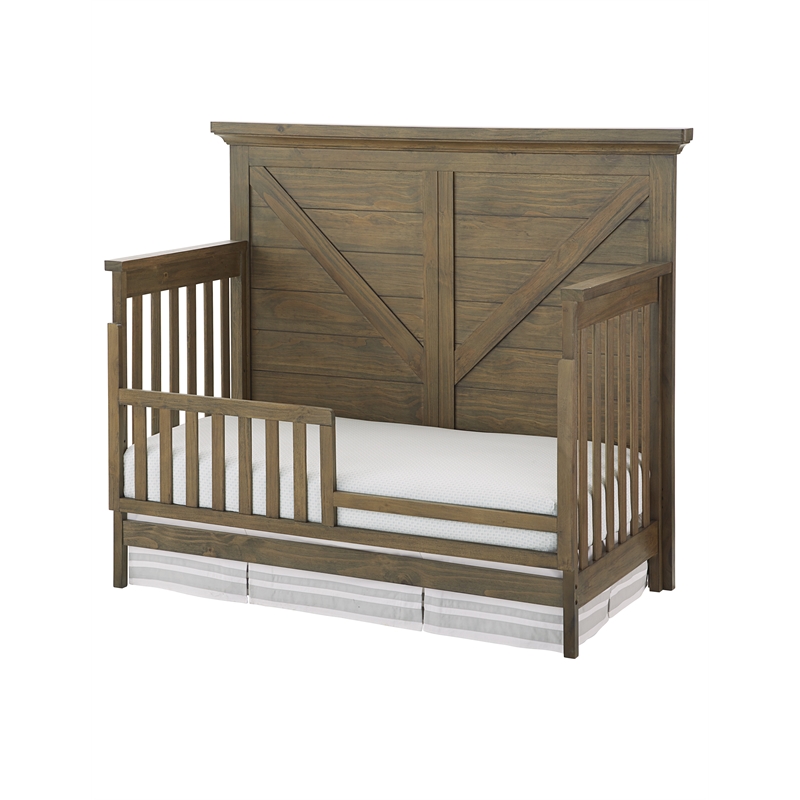 Pemberly Row Traditional 4 in 1 Convertible Crib by Pemberly Row -Harvest Brown