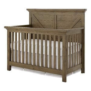 Pemberly Row Traditional 4 in 1 Convertible Crib by Pemberly Row -Harvest Brown