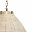 Pemberly Row Transitional Rattan Pendant Lamp in Natural Finish
