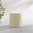 Pemberly Row Round Vinyl Outdoor Bistro Table Furniture Cover in Tan