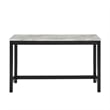 Pemberly Row Contemporary 4-Piece Faux Marble & Wood Bar Set in Blue
