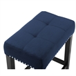 Pemberly Row Contemporary 4-Piece Faux Marble & Wood Bar Set in Blue