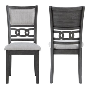 Pemberly Row 19.5&quot Wood/Fabric Dining Chair - Light Gray (Set of 2)
