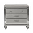 Pemberly Row 4-Piece Wood Queen Bedroom Set with Nightstand in Silver