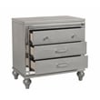Pemberly Row 4-Piece Wood Queen Bedroom Set with Nightstand in Silver