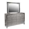 Pemberly Row 4-Piece Wood Queen Bedroom Set with Nightstand in Silver