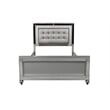 Pemberly Row 4-Piece Wood Queen Bedroom Set with Nightstand in Silver