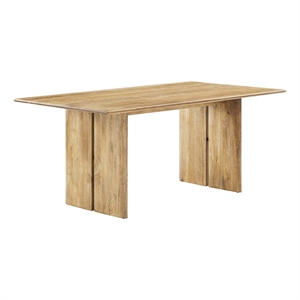 Pemberly Row 72&quot Rectangular Modern Wood Dining Table in Oak