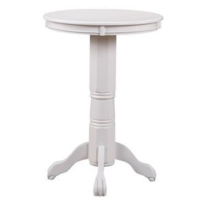 Pemberly Row Contemporary 42&quot Wood Height Pub Table in Buttermilk