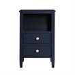Pemberly Row 2-drawer Midnight Blue Painted Storage Nightstand
