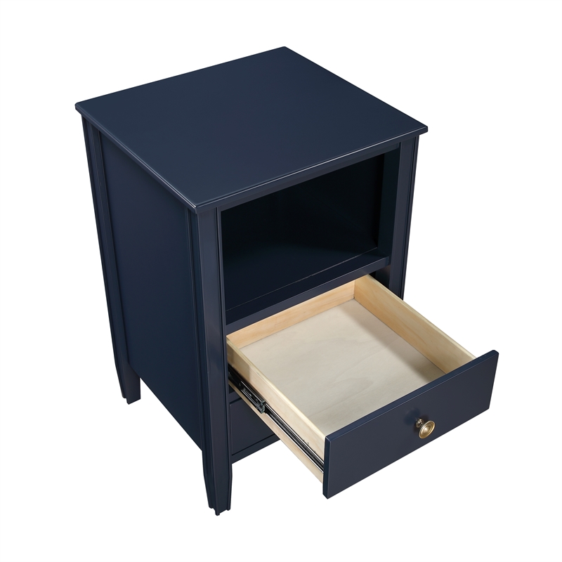 Pemberly Row 2-drawer Midnight Blue Painted Storage Nightstand