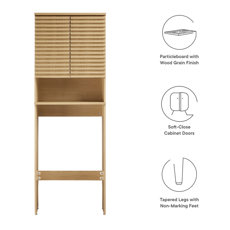 Pemberly Row Over the Toilet Bathroom Storage Cabinet in Oak
