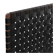 Pemberly Row Weave Vegan Leather Queen Headboard in Walnut Black