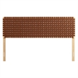 Pemberly Row Weave Vegan Leather King Headboard in Natural Brown